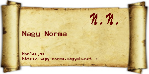 Nagy Norma névjegykártya